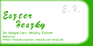 eszter heszky business card